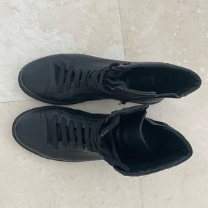 Armani lace up high top sneakers